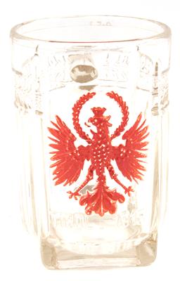 Patriotisches Bierglas, - Antique Arms, Uniforms and Militaria