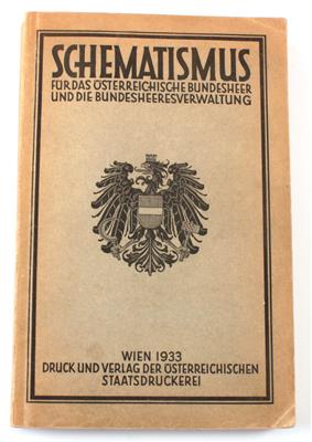 'Schematismus für das österreichische Bundesheer und die Bundesheeresverwaltung' - Historische Waffen, Uniformen, Militaria