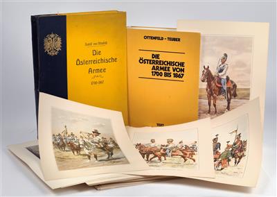 Text- und Bildband des österreichischen Uniformwerkes - Antique Arms, Uniforms and Militaria