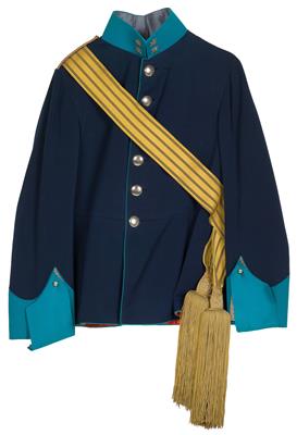 Waffenrock samt zugehöriger Adjutantenfeldbinde aus dem Nachlaß des Oberleutnants Carl Ottenreiter, - Armi d'epoca, uniformi e militaria