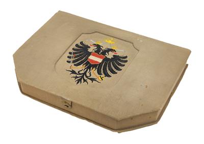 Patriotische Schreibwaren-Schatulle - Historische Waffen, Uniformen, Militaria