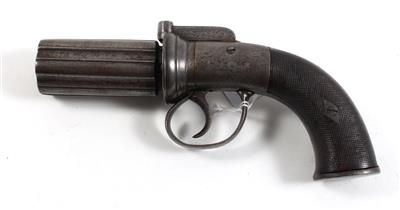 A pepper-box revolver, - Antique Arms, Uniforms and Militaria