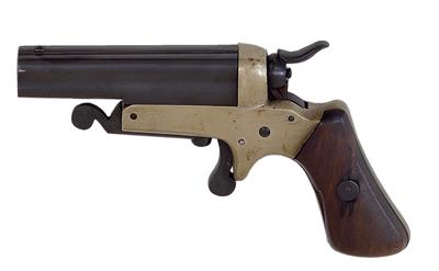 A top-break pistol, - Antique Arms, Uniforms and Militaria