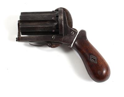 A Lefaucheux pepper-box revolver, - Armi d'epoca, uniformi e militaria