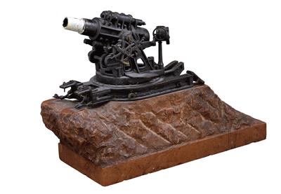 A model of the Austro-Hungarian 30.5 cm-mortar system Skoda, - Antique Arms, Uniforms and Militaria