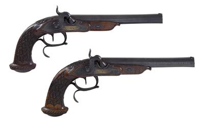 A pair of percussion-cap pistols, - Antique Arms, Uniforms and Militaria