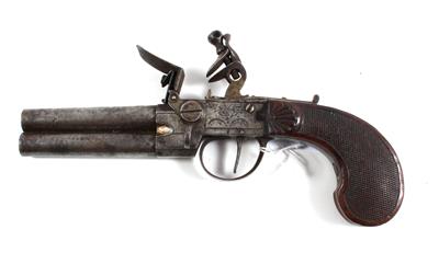 A flintlock-terzerol pistol, - Starožitné zbraně