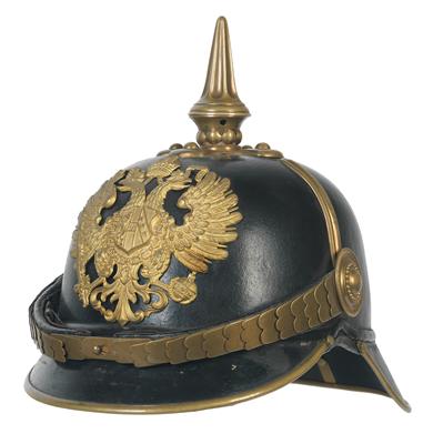 Helm für Mannschaften k. k. Gendarmerie M. 1899 - Historische Waffen, Uniformen, Militaria - Sonderteil: Nachlass Generalmajor Wolfgang Waldherr