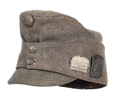 Feldgraue Kappe für Mannschaften M.1915, - Historische Waffen, Uniformen, Militaria