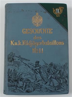 Geschichte des k. und k. Feldjägerbataillons Nr. 11, - Armi d'epoca, uniformi e militaria