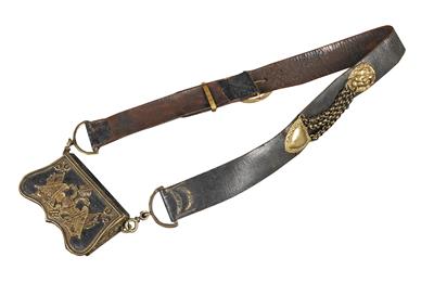 Kartuschkasten für Husarenoffiziere Muster 1836, - Historische Waffen, Uniformen, Militaria