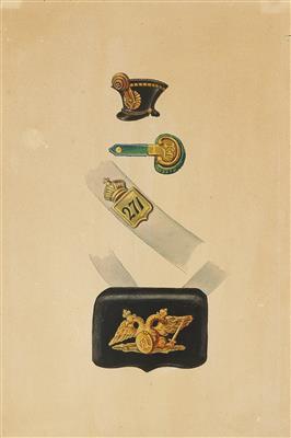 Militärmaler um 1830 - Starožitné zbraně