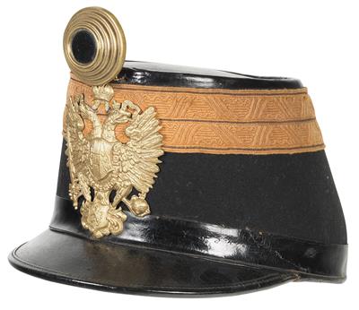 Tschako für Wachtmeister des Grazer Militärwachkorps zu Fuß, - Armi d'epoca, uniformi e militaria