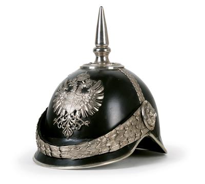 Helm für Offiziere der St. Pöltner k. k. Sicherheitswache, - Armi d'epoca, uniformi e militaria