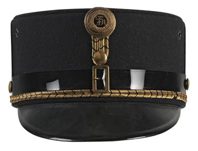 Schwarze steife Kappe für Offiziere der k. u. k. Armee - Armi d'epoca, uniformi e militaria