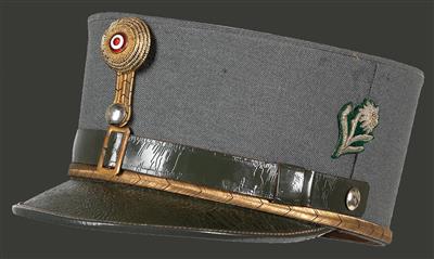 Feldgraue Kappe für Offiziere der Gebirgsbrigaden des österreichischen Bundesheeres nach 1933 - Historische Waffen, Uniformen, Militaria