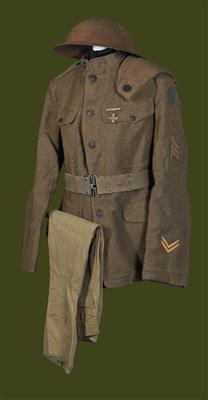 Komplette Uniform für einen Sergeant der U. S. Army (Quartermaster Corps) der 36th Infantry Division, - Historische Waffen, Uniformen, Militaria