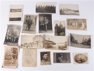 Konvolut von rund 100 Originalfotografien aus dem 1. Weltkrieg, - Historische Waffen, Uniformen, Militaria