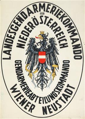 Landesgendarmeriekommando für Niederösterreich - Gendarmerieabteilungskommando Wiener Neustadt - Antique Arms, Uniforms and Militaria