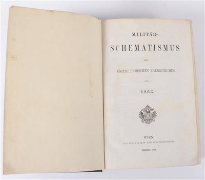 Militär-Schematismus des Österreichischen Kaiserthumes für 1863, - Starožitné zbraně