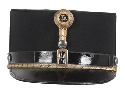 Schwarze Steife Kappe für Offiziere der k. u. k. Armee - Armi d'epoca, uniformi e militaria