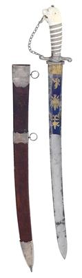 Spätbarocker Hirschfänger, - Historische Waffen, Uniformen, Militaria
