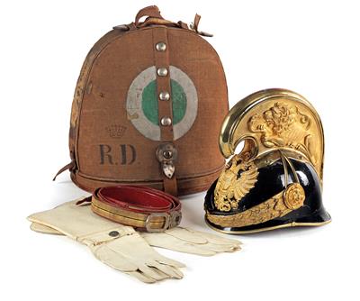 Helm für Dragoneroffiziere, - Historische Waffen, Uniformen, Militaria