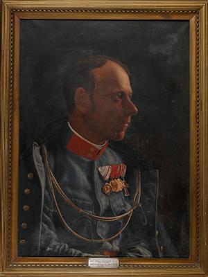 Porträt Oberleutnant E. Tula, - Armi d'epoca, uniformi e militaria