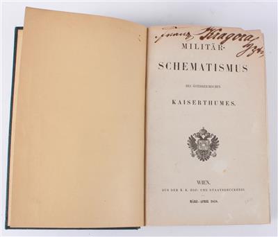 Militär-Schematismus des Österreichischen Kaiserthumes, - Historische Waffen, Uniformen, Militaria - Schwerpunkt österreichische Gendarmerie und Polizei