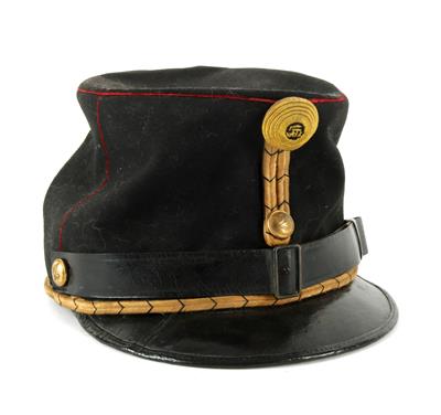 Schwarze Kappe, vermutlich k. k. Gendarmerie, - Historische Waffen, Uniformen, Militaria - Schwerpunkt österreichische Gendarmerie und Polizei