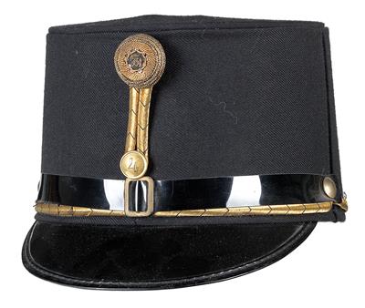 Schwarze steife Kappe für einen Gendarmerieoffizier, - Armi d'epoca, uniformi e militaria