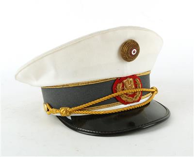 Weiße Tellerkappe für österreichische Bundesgendarmerie, - Historische Waffen, Uniformen, Militaria - Schwerpunkt österreichische Gendarmerie und Polizei