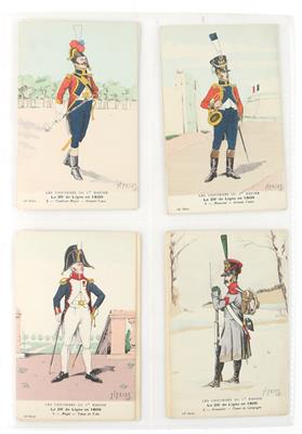 Ordner mit ca. 570 Postkarten, - Historische Waffen, Uniformen, Militaria
