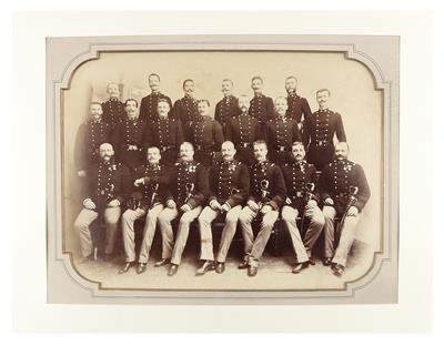 Großformatiges Foto mit Angehörigen der Leibgarde-Infanteriekompagnie, - Antique Arms, Uniforms and Militaria