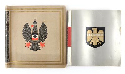 Konvolut von 2 militärischen Overstolz-Zigarettenalben: - Antique Arms, Uniforms and Militaria