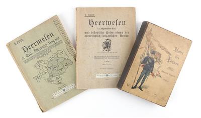 Konvolut von 3 Büchern zur k. u. k. Armee: - Armi d'epoca, uniformi e militaria