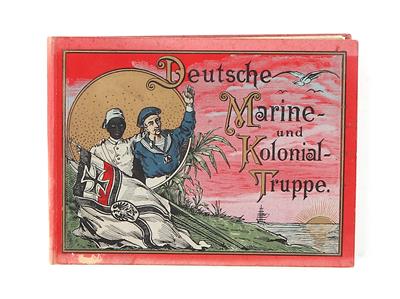 Buch-Leporello: Deutsche Marine und Kolonialtruppen, - Armi d'epoca, uniformi e militaria