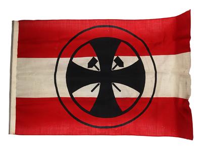 Flagge des Reichsbundes der katholischen Jugend Österreichs - katholische Arbeiterjugend um 1930, - Armi d'epoca, uniformi e militaria