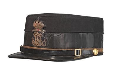 Ovale Bordkappe der k. u. k. Kriegsmarine für Oberoffiziere (Seefähnrich, - Antique Arms, Uniforms and Militaria