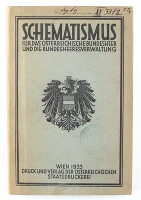 Schematismus für das Österreichische Bundesheer und die Bundesheeresverwaltung, - Historische Waffen, Uniformen, Militaria