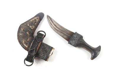 Silbermontierte Jambiya, - Antique Arms, Uniforms and Militaria