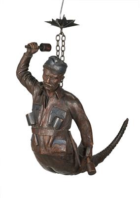 Franz Theodor Zelezny (6.6.1866 Wien bis 8.11.1932 ebenda) 'Lüstermandl' aus Holz, - Historische Waffen, Uniformen, Militaria