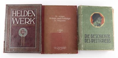 Konvolut Bücher zum Thema 1. Weltkrieg bzw. Militärgeschichte, - Starožitné zbraně