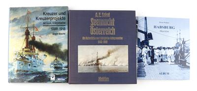 Konvolut von 5 Büchern zum Thema k. u. k. Kriegsmarine. - Historische Waffen, Uniformen, Militaria
