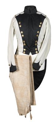 Uniform wohl für einen Offizier eines dt. Fürstentums, 1. H. 19. Jh., bestehend aus Spencer-Jacke und Hose, - Historische Waffen, Uniformen, Militaria