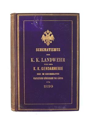 Schematismus der k. k. Landwehr und der k. k. Gendarmerie, JG 1899, - Historische Waffen, Uniformen, Militaria