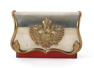 Zigarettenschatulle in Form einer Kartusche für reitende Truppen - Antique Arms, Uniforms and Militaria