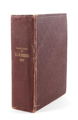 Ranglisten des k. u. k. Heeres 1917, - Antique Arms, Uniforms and Militaria