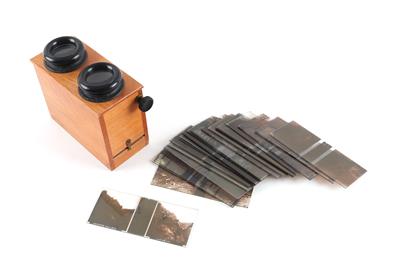 Sammlung von ca. 100 Stk Stereofotos auf Glasplatte zum Thema Westfront im 1. Weltkrieg, - Starožitné zbraně
