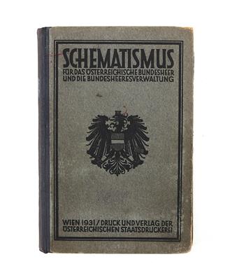 Schematismus für das Österreichische Bundesheer und die Bundesheeresverwaltung, Jahrgang 1931, - Antique Arms, Uniforms and Militaria